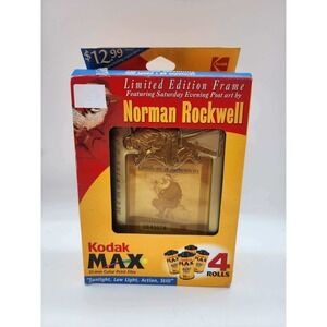 Kodak MAX 35mm Film 4 Rolls & Norman Rockwell Limited Edition Holiday Frame 2000